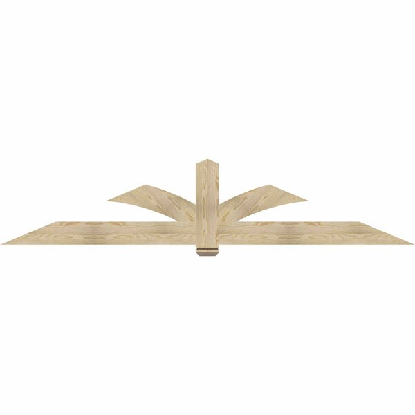 Ekena Millwork Redmond Rough Sawn Timber Gable Bracket, Douglas Fir, 108"W x 22"H x 2"D x 6"F, 5/12 Pitch GBW108X22X0206RED00RDF - main